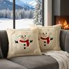 2PCS  Christmas Decorative Throw Cushion Cover Set Home Holiday Decoration Throw Pillowcase for Living Room Sofa Cushion Cover
