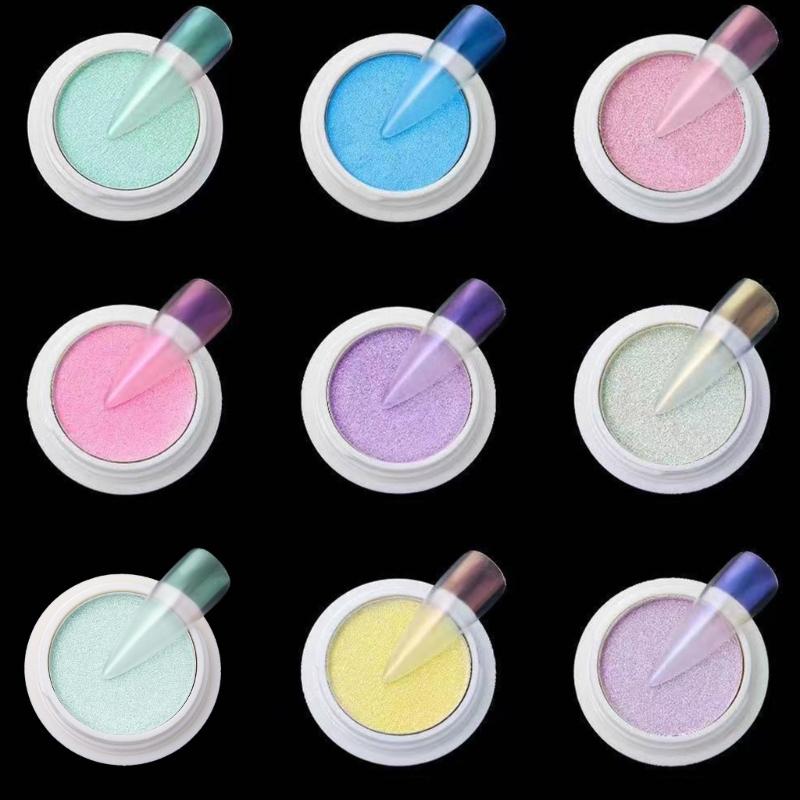 Mermaid Chrome Nail Powder Ice Transparent for Aurora Powder Mirror Manicure Pig