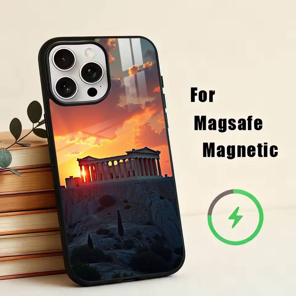 

Acropolis of Athens Phone Case For iPhone17,16,15,14,13,12,11 Plus,Pro Magnetic with Magsafe Wireless Charging iPhone17Promax