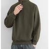 Men's Plus Size Fleece-Lined Half-Zip Retro Sweatshirt for Spring and Autumn