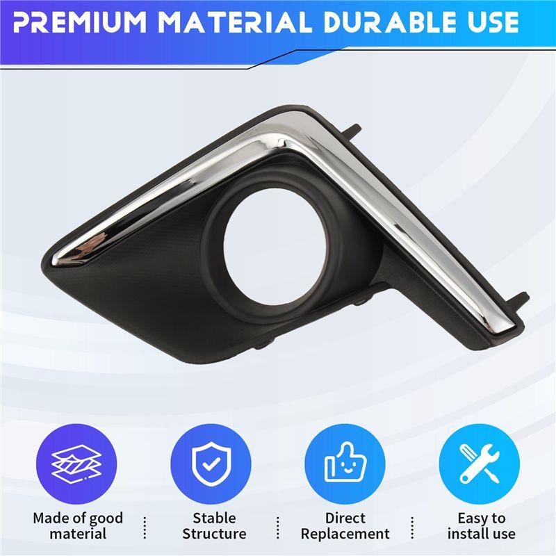 Chrome Trim For Subaru XV Crosstrek 2016 2017 Front Fog Light Cap Hood Lid Bezel Frame Cover Foglamp Car Accessories Right