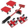 330 Lbs Furniture Moving Truck Set 360 Degree Rotating Heavy Duty Furniture Lift Roller Set with Wheel Rod Removal Lift
