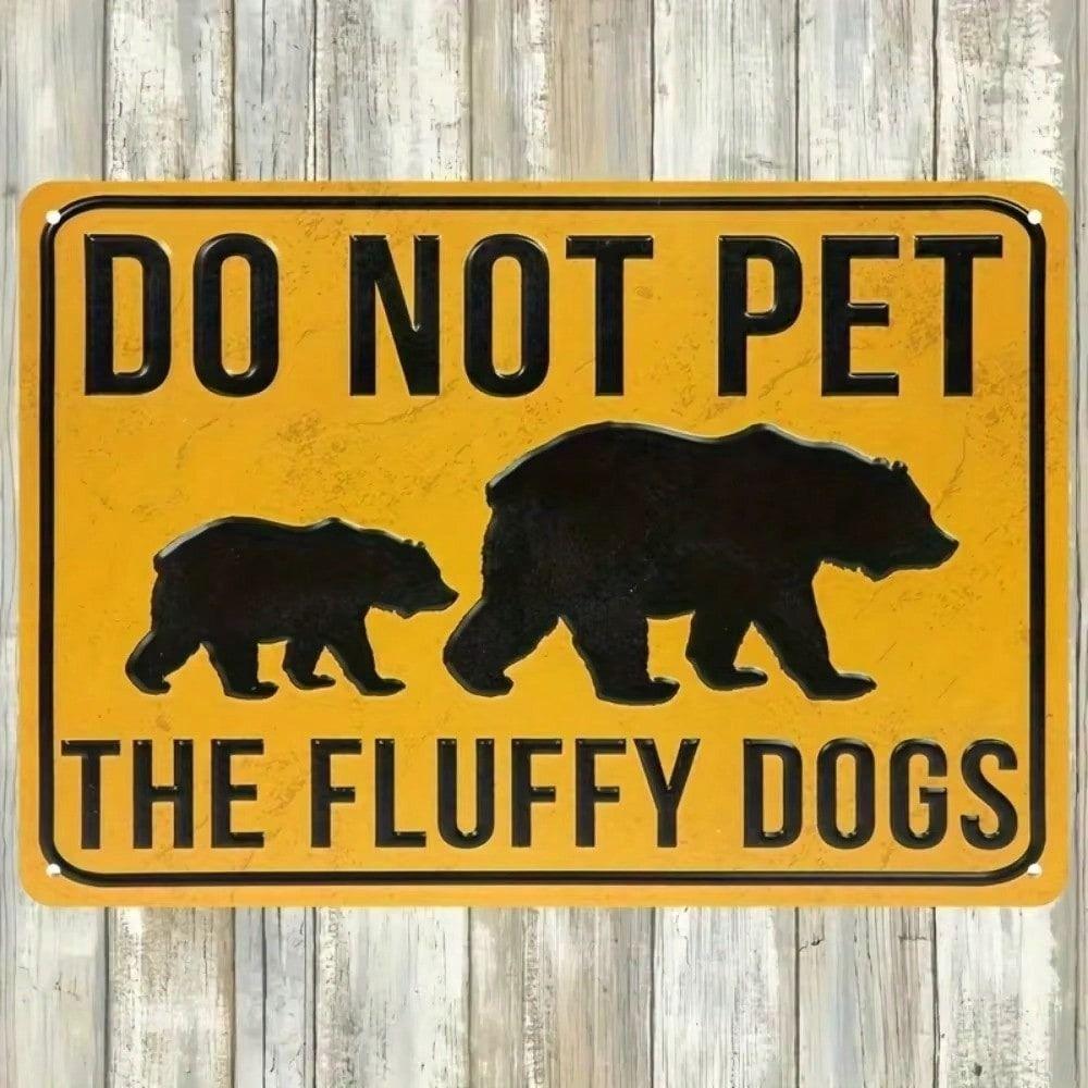 Metal Sign Vintage Bear Forest Wall Art Decor Camping Bar Man Cave