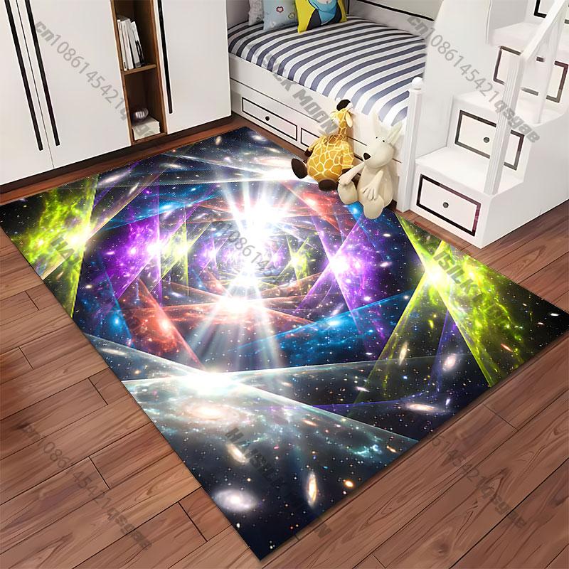 Cosmic Energy Vibrant Infinite Galaxies Carpet Yoga Living Room Room Decor Children's Crawling Mat Doormat Area Rug