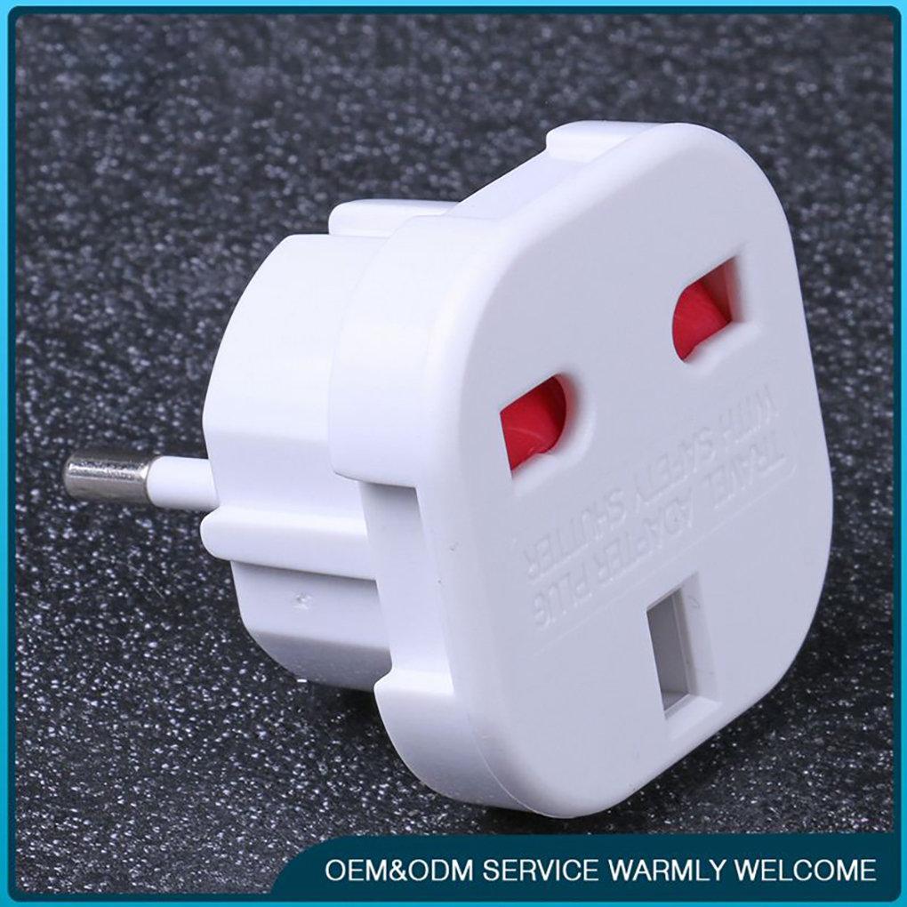 Steckdosenadapter Flammhemmend Reise Geschäftsreise Wandsteckdosen-Konverter UK auf EU Stecker Ladebuchsen-Adapter