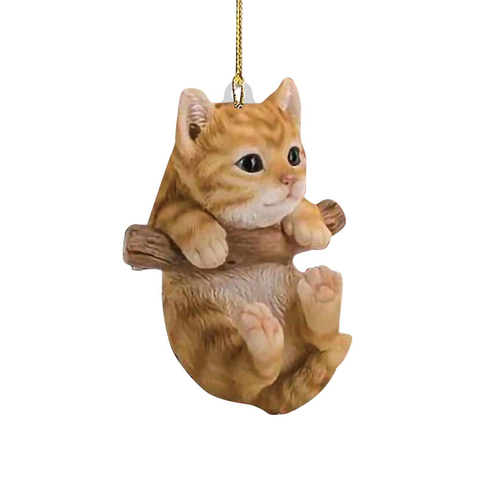 

Домашнее зеркало заднего вида для автомобиля, двустороннее украшение для рюкзака для собаки, подвеска жёлтый