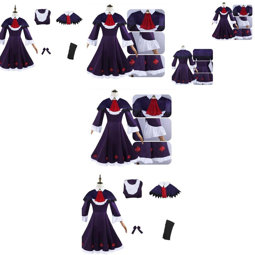 Magical Girl Madoka Magica Homura Akemi Cosplay Costume Dress Accessories Headband Socks)