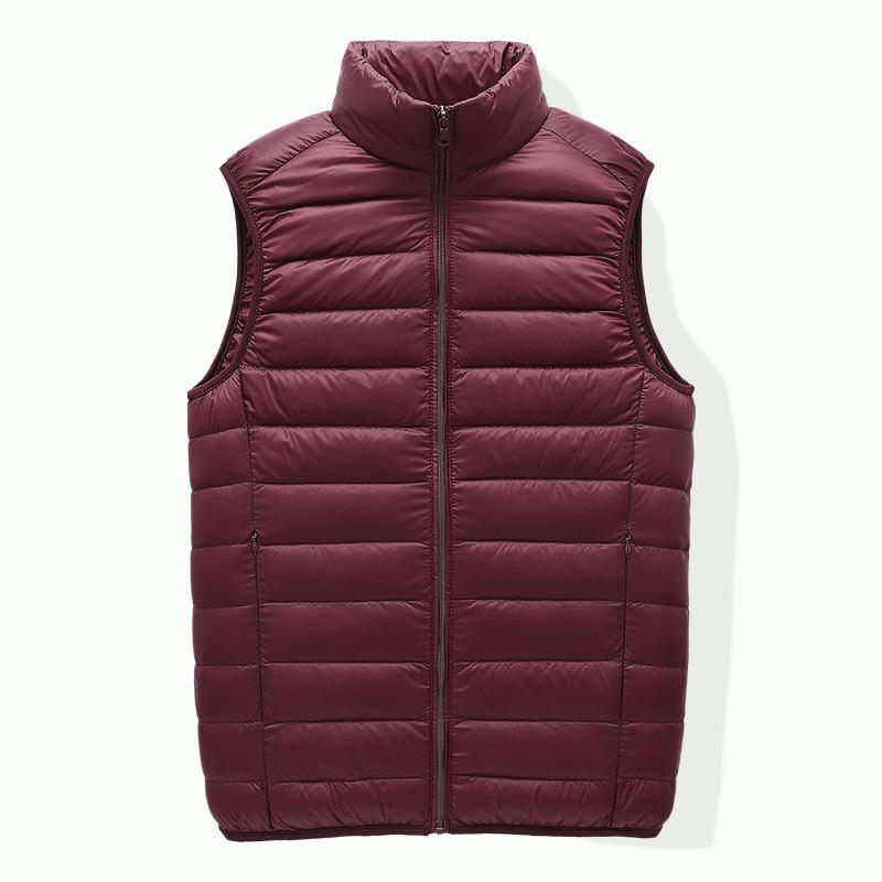 Gilet casual da uomo autunnale, giacca leggera senza maniche, con cerniera intera, gilet outerwear, gilet imbottito da esterno con tasche