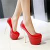 Sexy Ekstreme 16cm Høye Hæler Platformsko Kvinne Stor Størrelse 44 45 Merke Rød Blå Kvinners Hæler Pumps Selskaps Bryllupssko Kvinne
