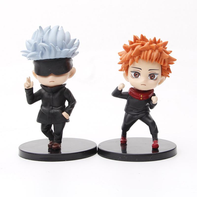 6 Pezzi/set Figure Anime Jujutsu Kaisen Gojo Satoru Yuji Itadori Figura Bambola Giocattolo Action Figure Yuji Itadori Fushiguro Modello Giocattoli