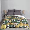 Anime Keroro Plaid Blankets Sofa Cover Fleece Printed Cartoon Collage Lightweight Thin Throw Blankets for Sofa Bedroom Rug Piece