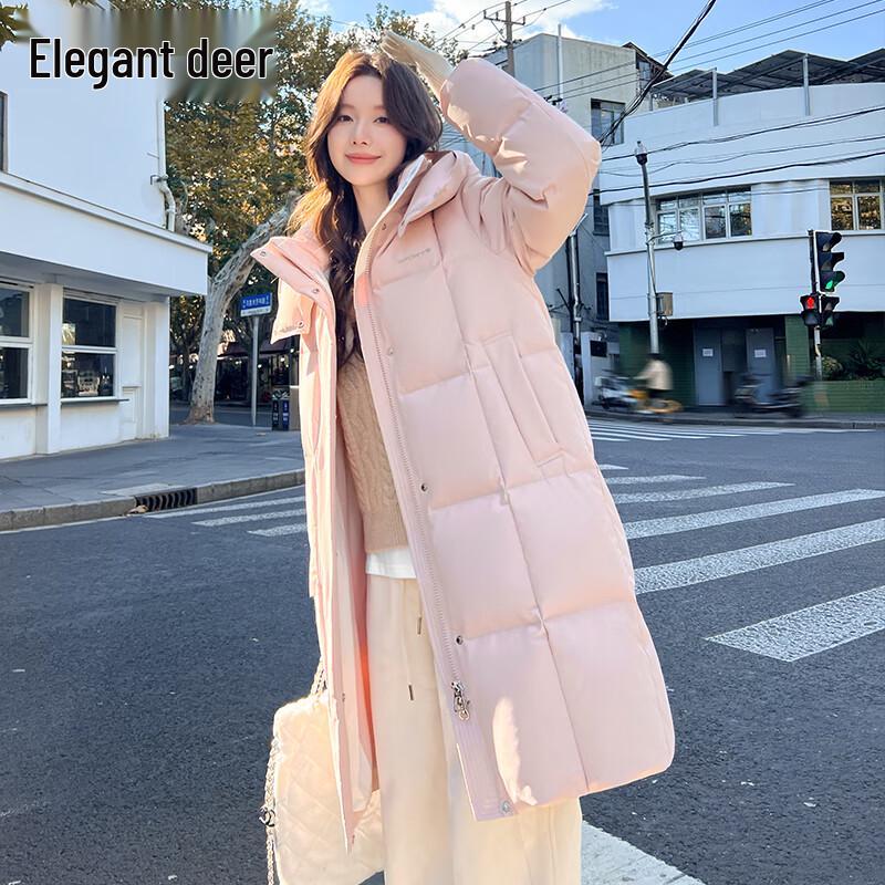 

Женский пуховик Yalu 2025 Зима средней длины с капюшоном L