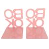 Book Support Organizer Metal Non Slip Heavy Duty L Shape Book Stopper for Shelf Cabinet