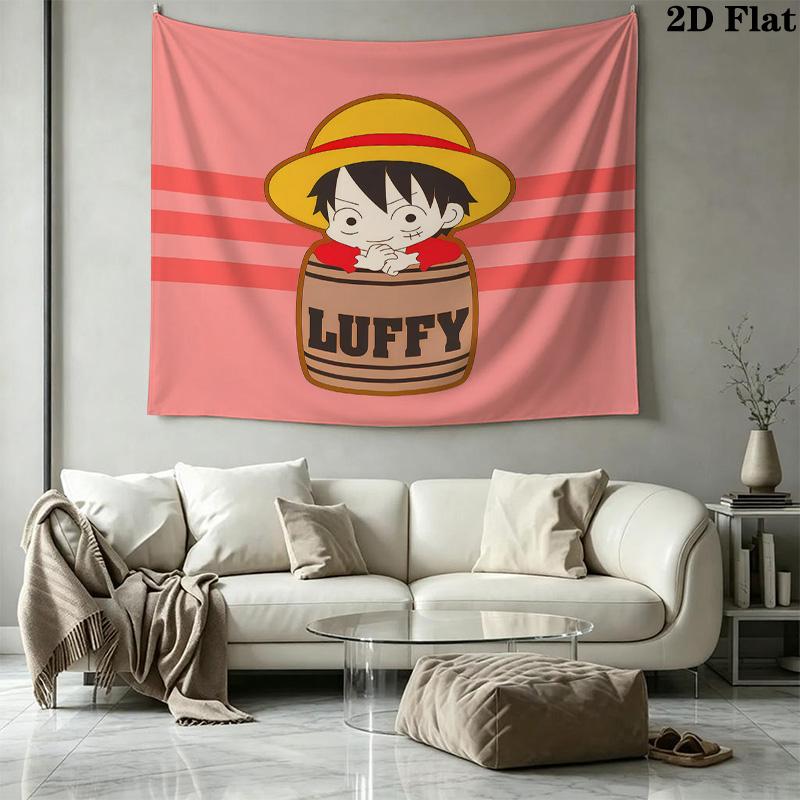 One Piece Monkey D Luffy Wall Tapestry Aesthetic Wall Hanging Printed Fabric Blanket Decorative Tapestries For Bedroom Living Room Home Decor