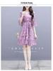 2025 Summer Women's Slim Waist Midi Floral Dress