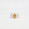 Citrine Gemstone 925Sterling Silver Jewelry Statement Ring For Mother's Day Gift CZR-3-3