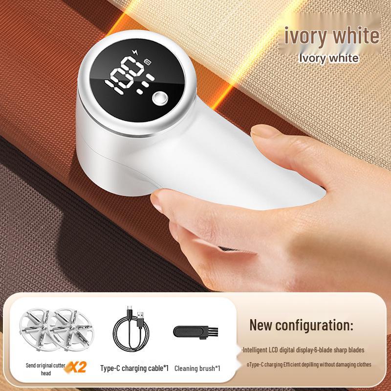Rechargeable Lint Remover: Compact Home Appliance with Digital Display