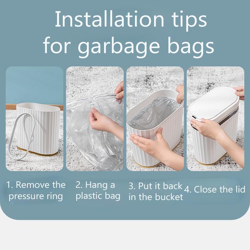 7L Smart Sensor Trash Can For Kitchen Garbage Tin For Bathroom Light Luxury Family Living Room Cracks Trash Bin