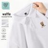 JEANSWEST LIFE Unisex Waffle-Knit Cartoon Print Polo Shirt