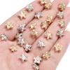 100pcs Star CCB Beads Gold Rhodium Color Pentagram Loose Spacer Bead For Jewelry Making DIY Crafts Bracelet Necklace Accessories