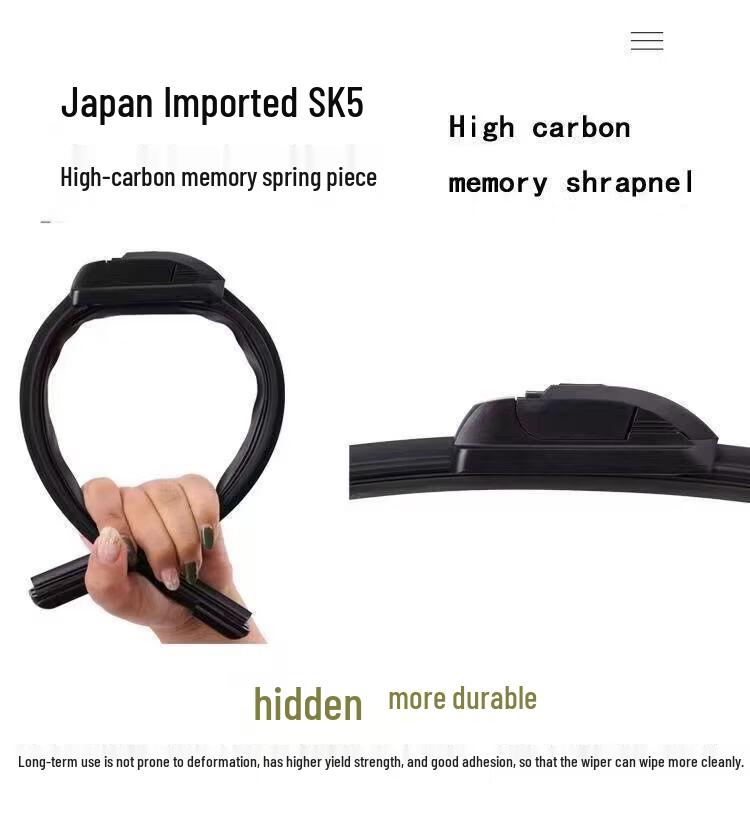 High-Quality Frameless Silent Wiper Blade for Wuling Hongguang S3/S1, Rongguang, Hongguang V