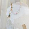 Imitationsperle Damen Hanfu Ornament Schmuck Langer Hängender Quaste Cheongsam Accessoires Legierung Cheongsam Gepresstes Revers