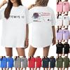 Women's Casual Printed T-Shirt Round Neck Pullover Short Sleeve Top