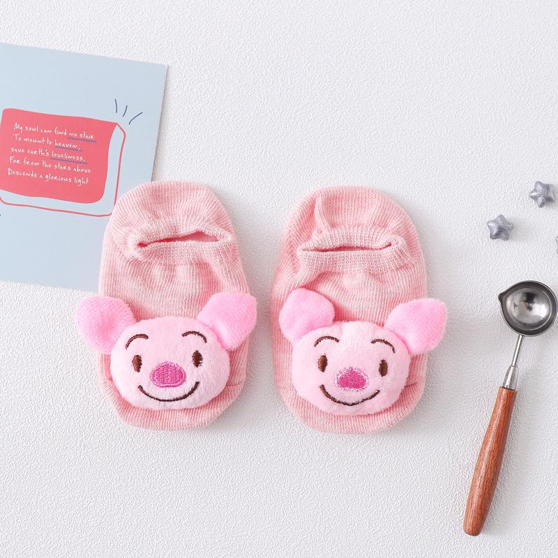 Spring & Autumn 2023 Baby Non-slip Invisible Socks: 3D Cartoon Doll Floor Socks
