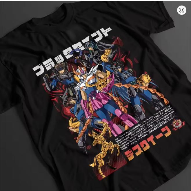 Saint Seiya Shiryu Graphic Cotton Shirt Unisex 2026 New Anime Spring Summer Unisexs Shirts Harajuku Unisex Short Sleeve Tshirt