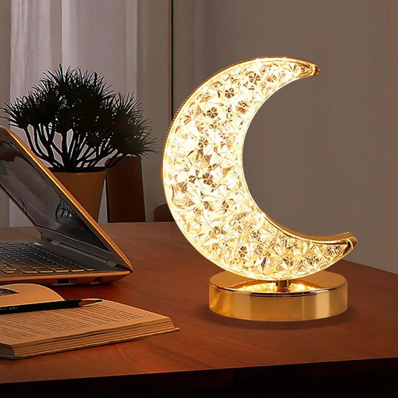 

Светодиодный кристаллический ночник 3-цветный плавный димминг спальня атмосфера настольная лампа USB перезаряжаемый фонарь для дня рождения декоративный фонарь