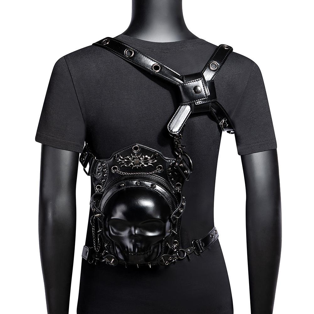 Creative Skull Ladies Crossbody Bag Multi-Back Diablo Punk Locomotive Fanny Pack