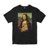 Mona Lisa with Doge Shiba Inu T-Shirt, Men's and Women's Sizes (SHB-34670)