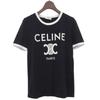 Celine Excellent Condition CELINE PARIS Cotton Ringer T-shirt, Women's, Black and White, Size XS, 2X872671Q.38W Tops XS Black WhiteUsed