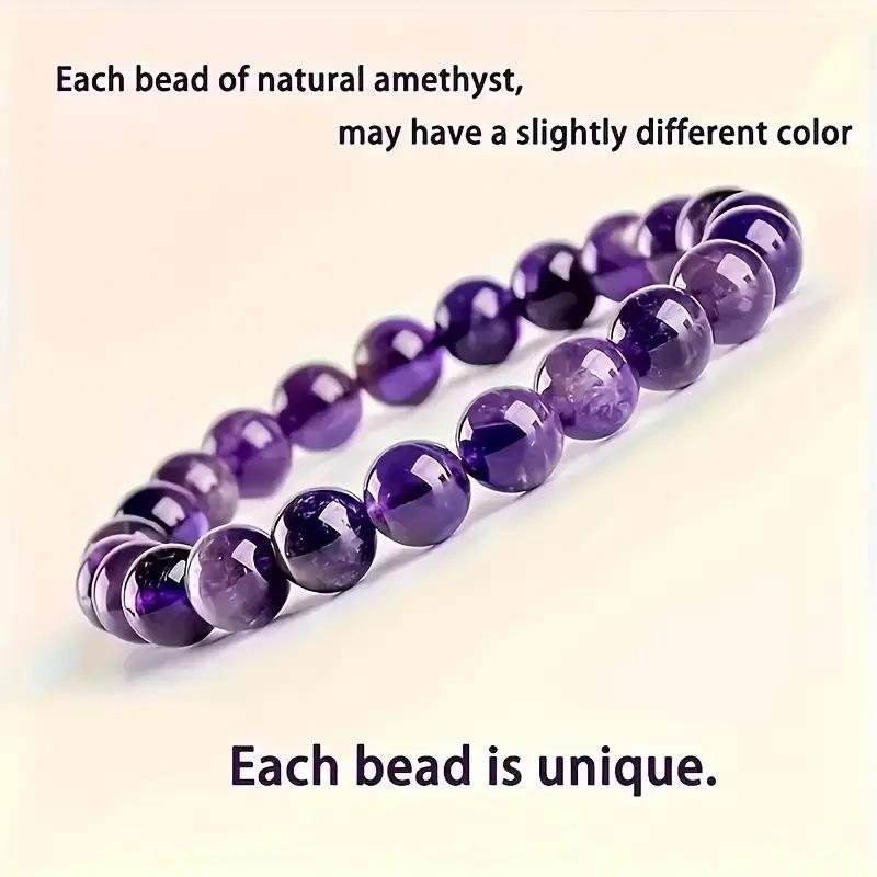 Jewelry Natural Uragai Deep Amethyst Single Ring Bracelet Original Amethyst Bracelet Duobao Accessory Bead Gift