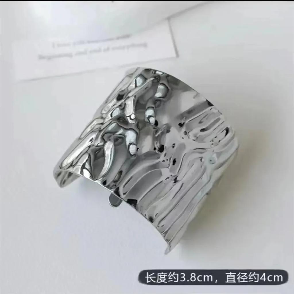 Koreanische Metall Unregelmäßige Konkav-Konvexen Lava Einsatz Haarnadel für Frauen Retro Hochwertige Pferdeschwanz Halter Haarnadel Kopfschmuck