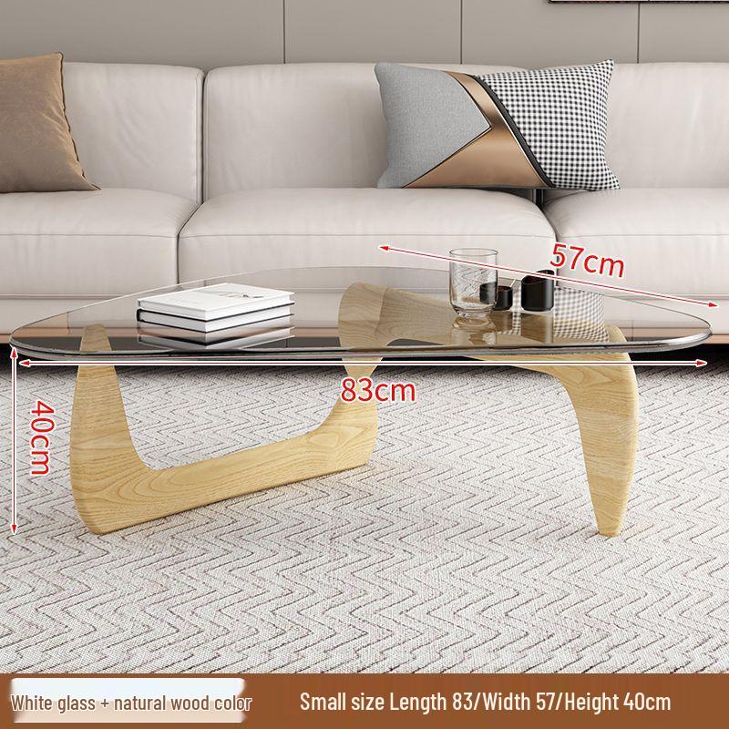 Modern Nordic Glass Coffee Table - Light Luxury Designer Tea Table for Small Living Rooms and Apartments