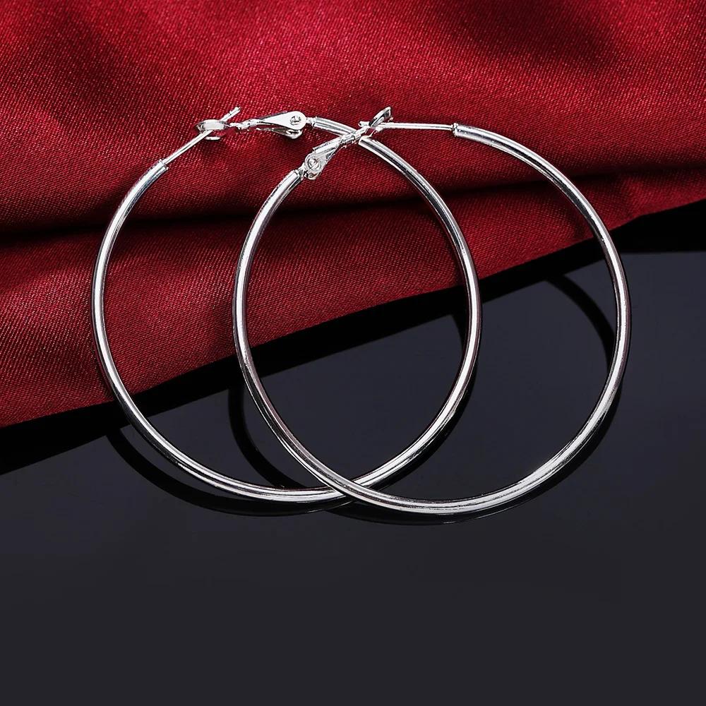 

Diameter 5-8cm 925 silver earrings for women lady girl high quality fashion classic jewelry LE010