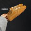 Red Dexun shoes women's 2025 new spring versatile leisure sports super fire soft sole leather board shoes Forrest Gump shoes