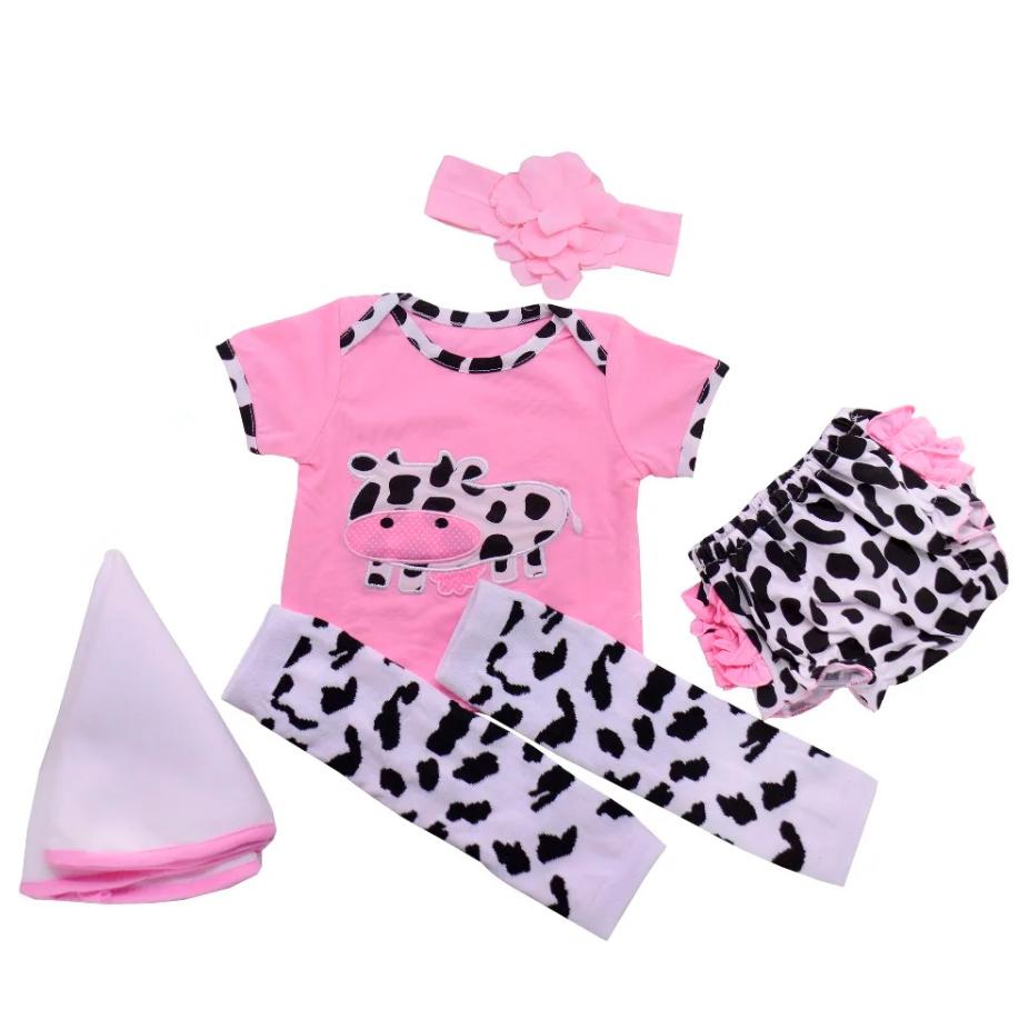 

Одежда для кукол ручной работы для 23-дюймовой куклы реборн, комбинезон с рисунком кота и нагрудником для детского дома, игрушечная кукла, аксессуары 23 inch