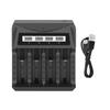 Advanced Battery Charging With Intelligent Thermal Management 4-Slot Type C For 26650/21700/18650 Multiple Cell Types