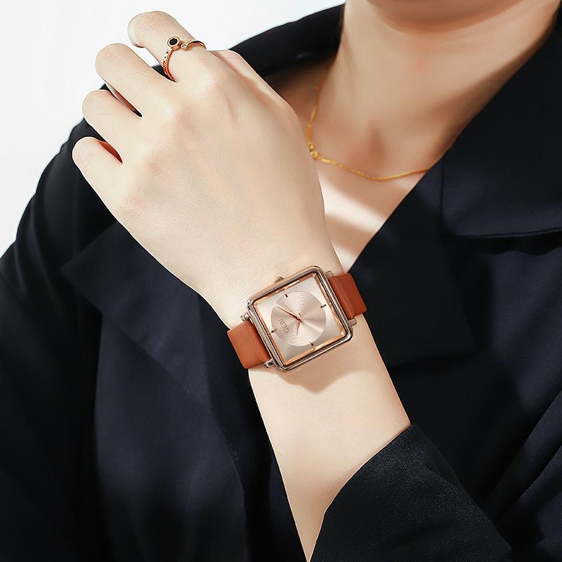 Square Ladies Watch Trend Student Watch Fashion Waterproof Belt Casual Women'S Watch Large Dial Quartz Watch