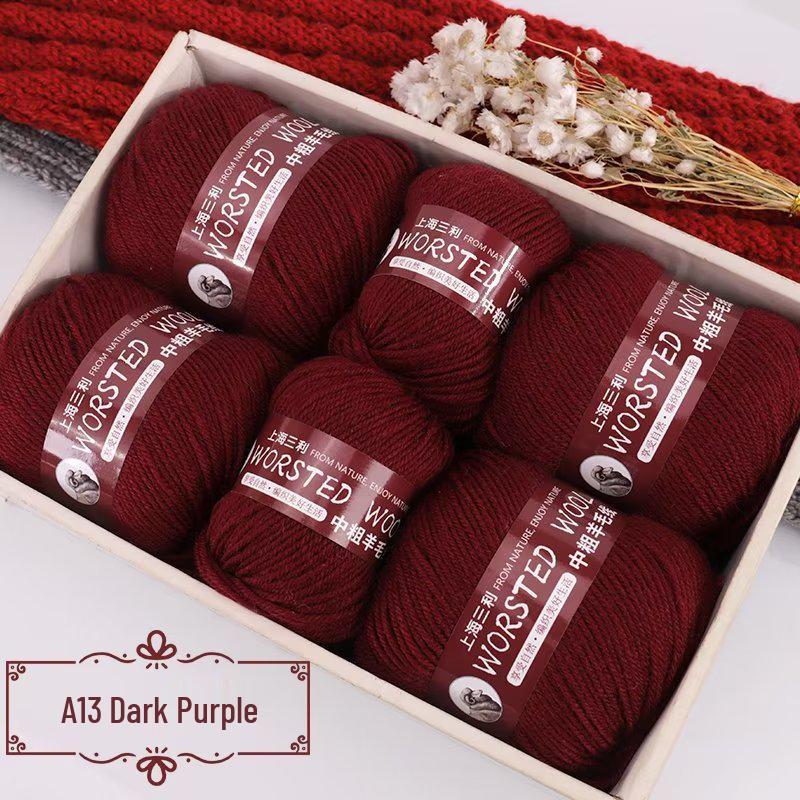 Sanli Wool Yarn 290: Medium Thick Knit Sweater, Scarf, and DIY Seat Cushion
