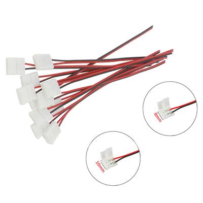 10 Pcs 2 Pin Power 8Mm 10Mm Led Strips Lights Connector Splice Clip For Smd