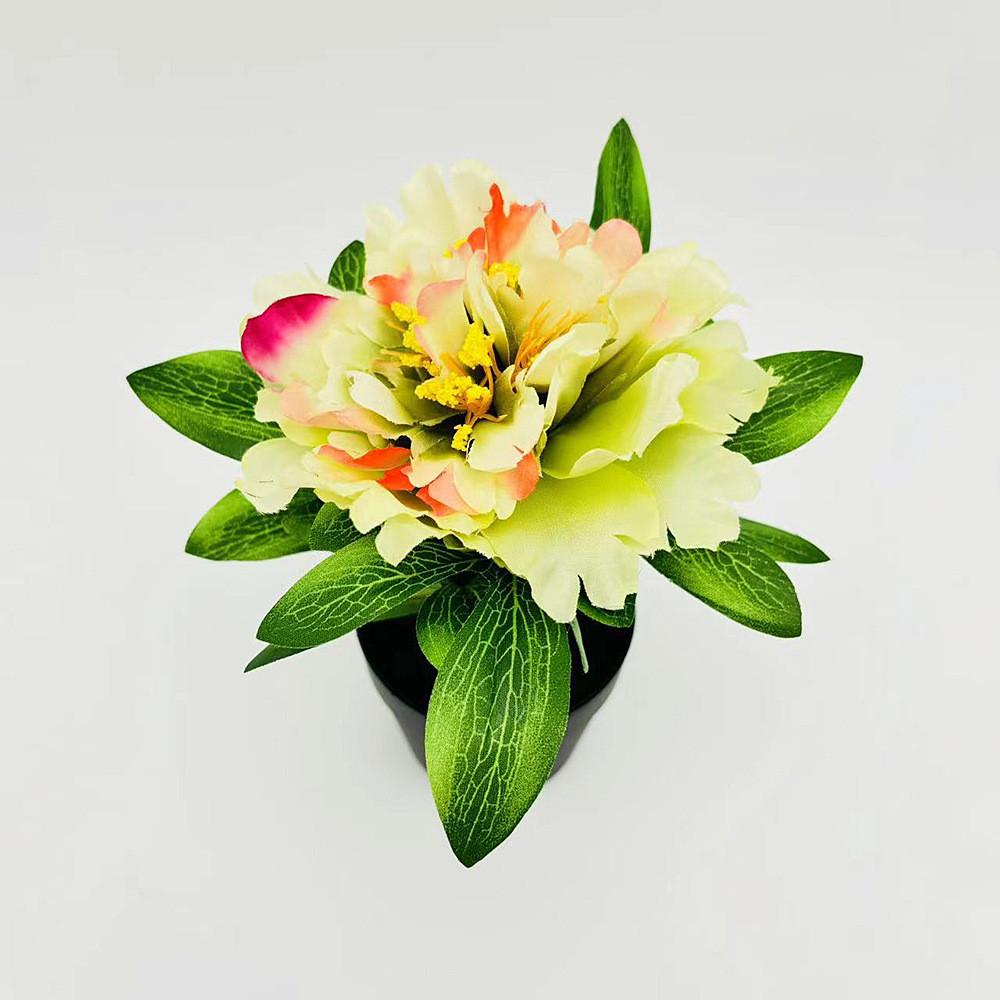 Peony Flower Artificial Pot Potted Plant For Home Decor And Living Room Display