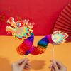 Handmade Kids DIY Dragon Dance Toy Blessing Chinese Style Paper Dragon Toy