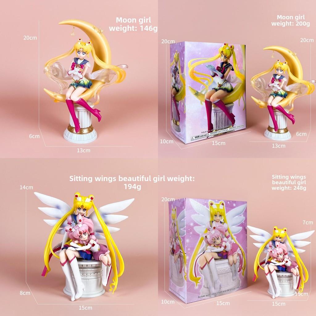 Sailor Moon Tsukino Usagi Pvc Figure With Wings And Moon Goddess Design For Collectors And Fans