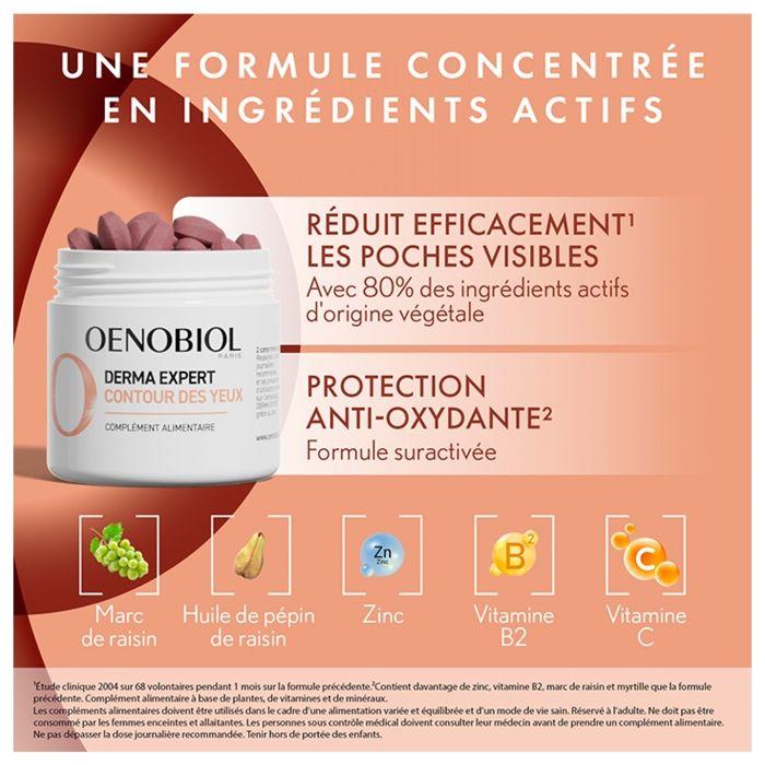 Oenobiol Complément Alimentaire Derma Expert Contour des Yeux 60 Comprimés