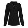 Women's Casual T-Shirt Buttons V-Neck Long-sleeved Knitted Shirt Blouse Tops