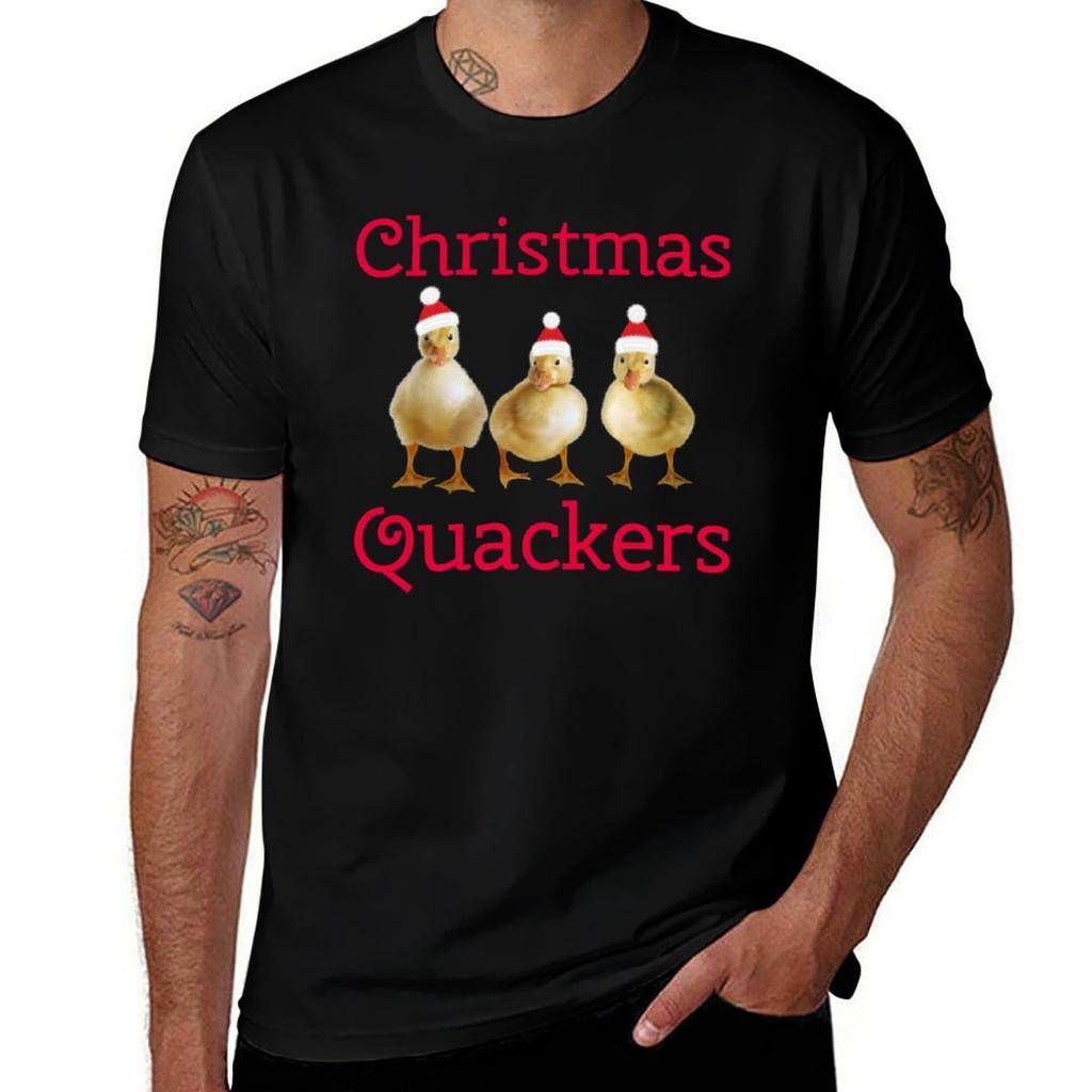 Christmas Quackers Tshirt Big Size Simple Tshirt
