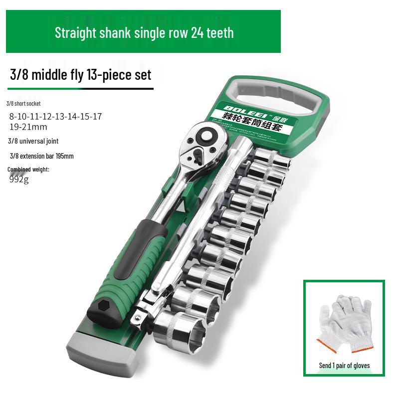 Universelles Sechskant-Ratsche-Steckschlüssel-Set für schnelle Autoreparaturen